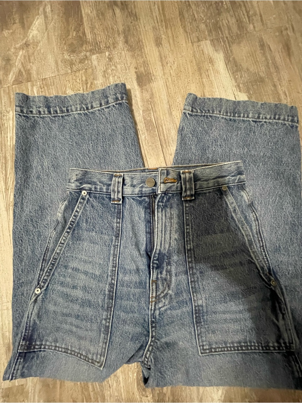 KHAITE High-Rise Vintage Blue Denim Jeans